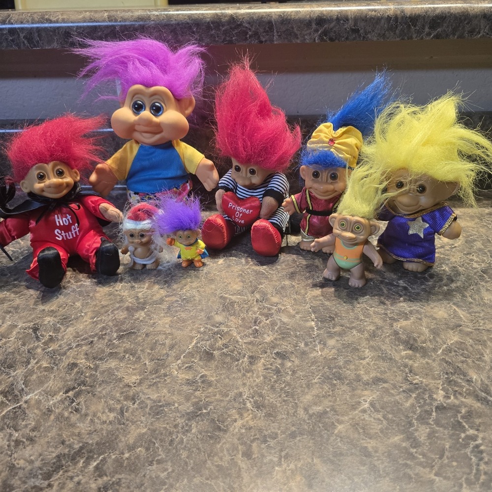 Troll Dolls Lot Of 8